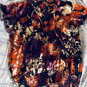 Floral print fashion top